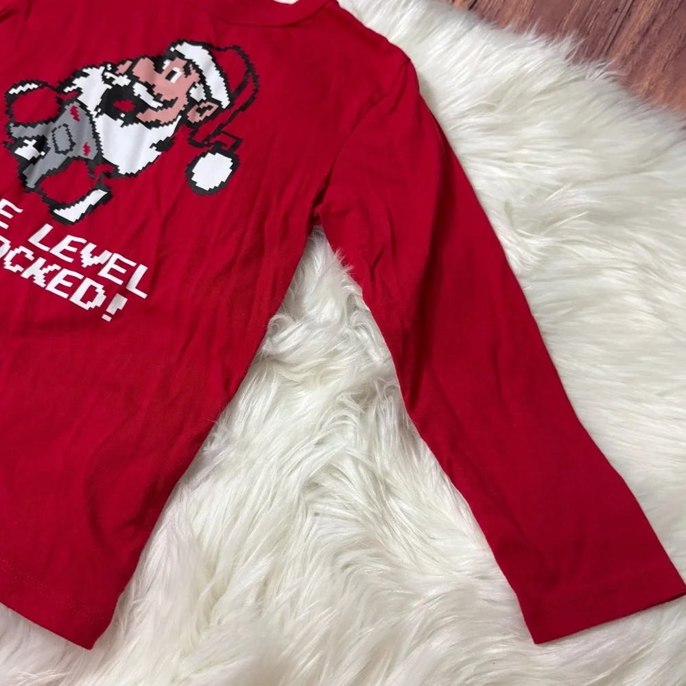 The Children’s Place Youth Boy Size Small (5/6) Long Sleeve Holiday Shirt
